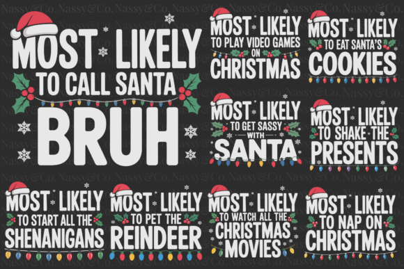 Download Most Likely to Christmas Xmas Bundle PNG - Premium Resources