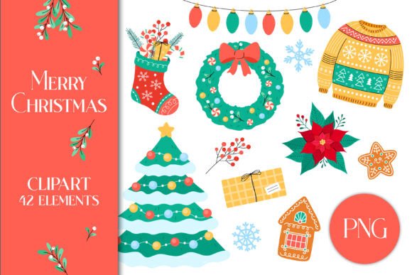 Download Cute Christmas Clipart PNG Xmas Bundle - Premium Bundle